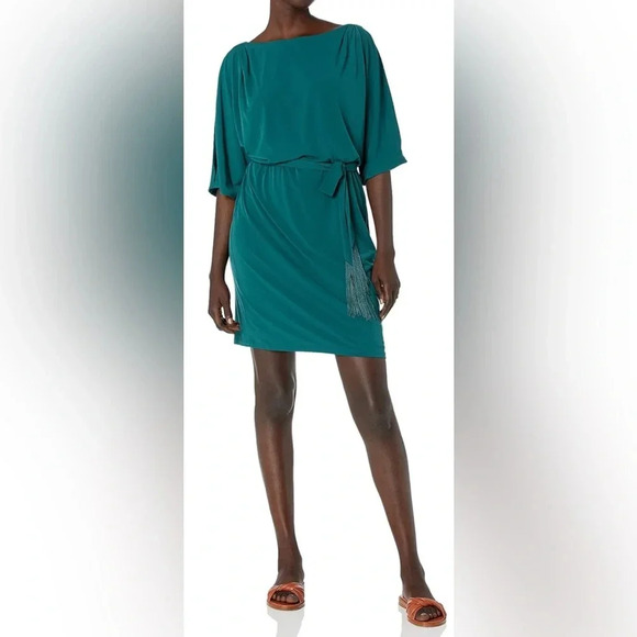 Jessica Simpson Womens Ity Cold-Shoulder Dress with Tie Waist - Picture 1 of 7
